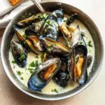 Mussels in Garlic Lemon Cream Sauce Recipe