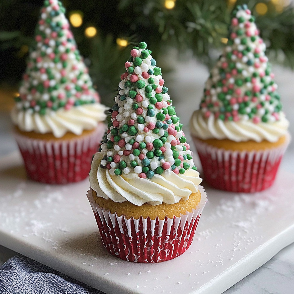 Festive Tree Cupcakes