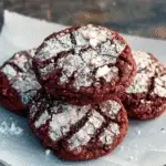 Red Velvet Crinkle Cookies