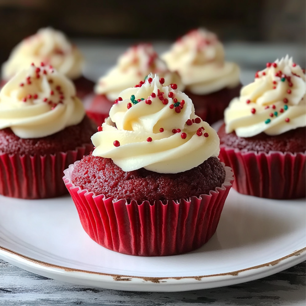 Red Velvet Cupcakes with Cream Cheese Frosting
