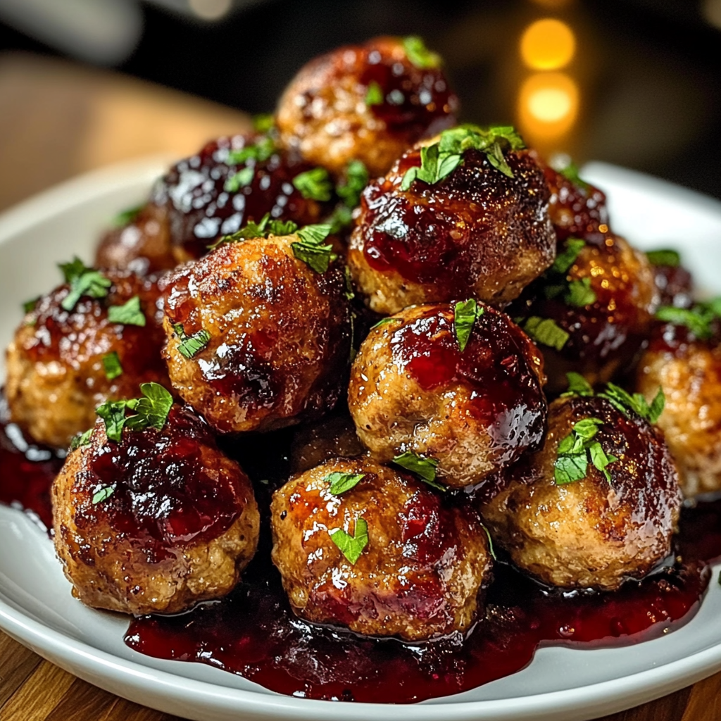 Quick Christmas Cranberry Meatballs Recipe
