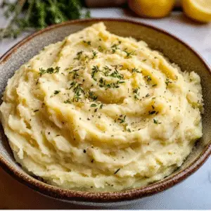 Creamy Mashed Potatoes with Herb & Garlic