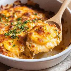 Cheesy Potatoes Au Gratin Recipe