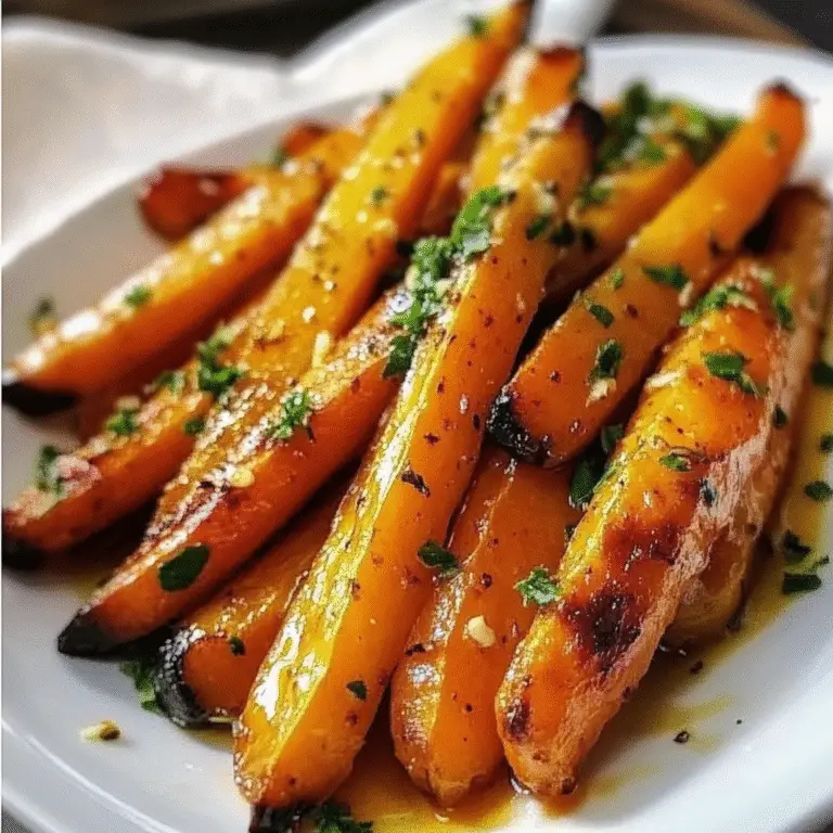 Honey Garlic Butter Roasted Carrots Recipe