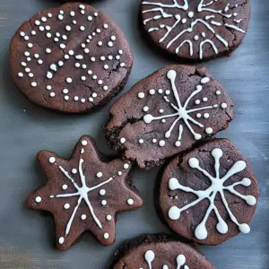 Brownie Snowflake Cookies