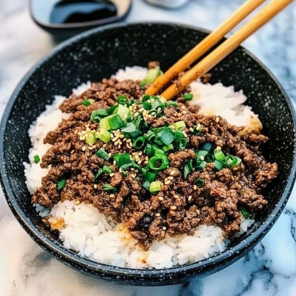 Korean Ground Beef Bowl Recipe