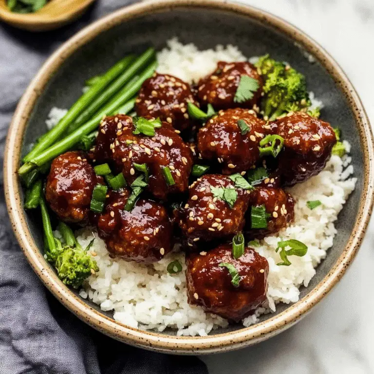 30-Minute Mongolian Beef Meatballs Recipe