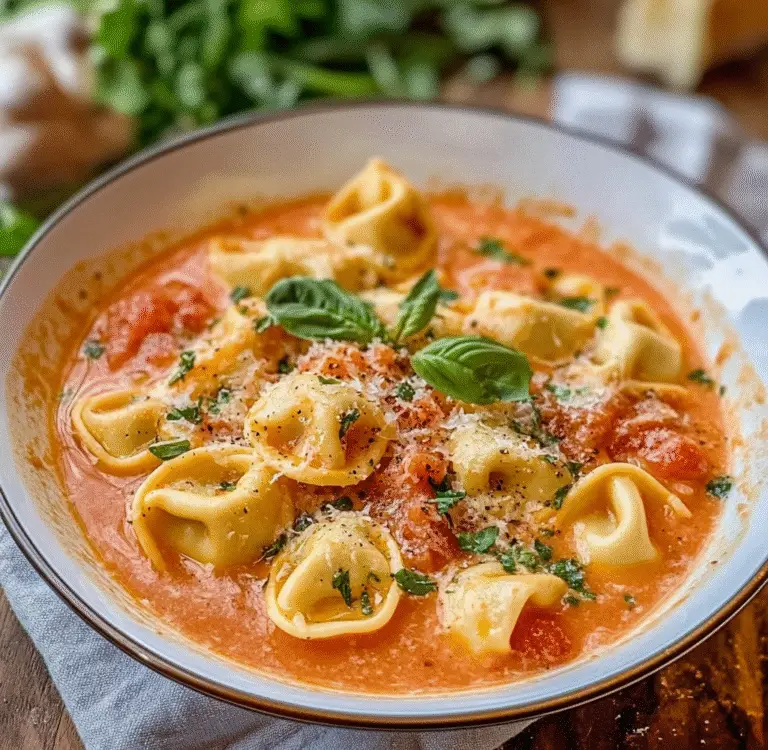 Simple Tomato Tortellini Soup Recipe
