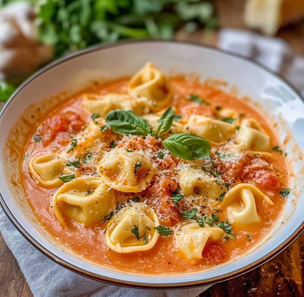 Simple Tomato Tortellini Soup Recipe