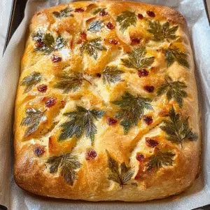 Tasty Christmas Focaccia Decorative Loaf