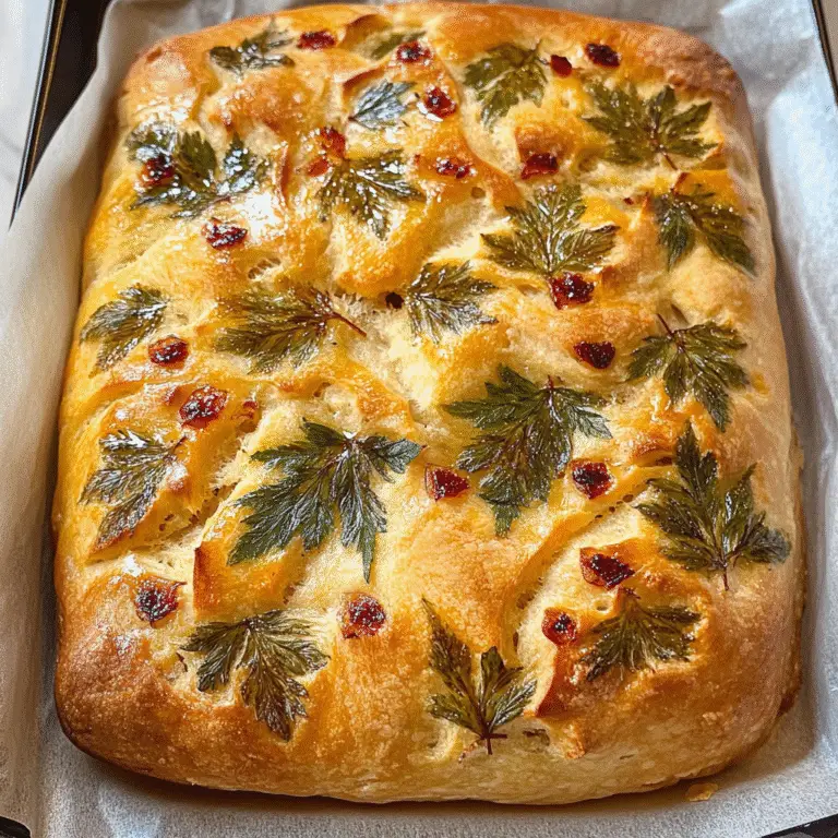 Tasty Christmas Focaccia Decorative Loaf