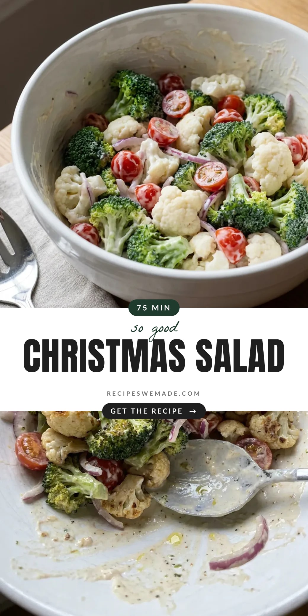 Christmas Salad with Creamy Dressing